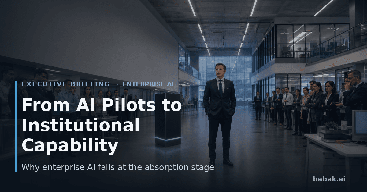Why Most Enterprise AI Fails at the Absorption Stage